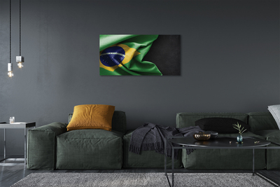 Canvastavla foto Brasilien flagga