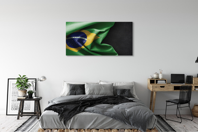 Canvastavla foto Brasilien flagga