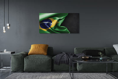 Canvastavla foto Brasilien flagga