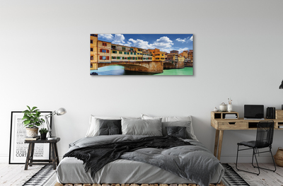 Canvas bild Italien överbryggar flodbyggnader