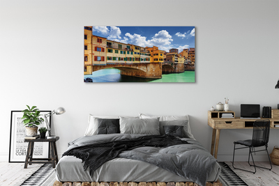 Canvas bild Italien överbryggar flodbyggnader