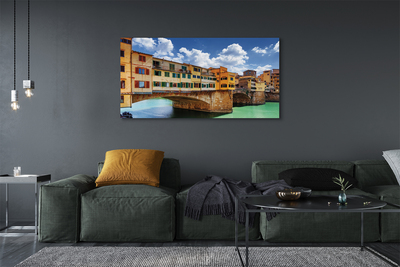 Canvas bild Italien överbryggar flodbyggnader