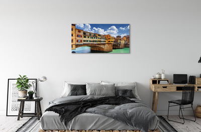 Canvas bild Italien överbryggar flodbyggnader