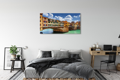 Canvas bild Italien överbryggar flodbyggnader