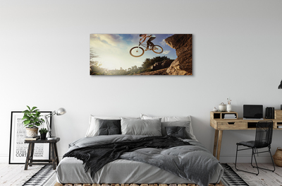 Fototryck canvas Cykel berg moln himmel