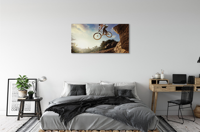 Fototryck canvas Cykel berg moln himmel