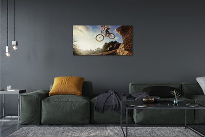 Fototryck canvas Cykel berg moln himmel