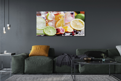 Fototryck canvas Cocktailburkar frukt med is