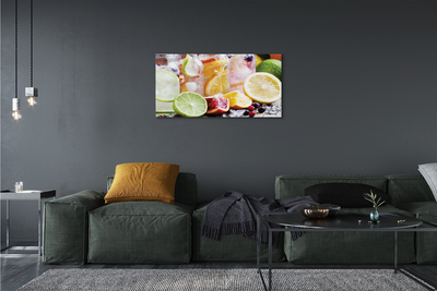 Fototryck canvas Cocktailburkar frukt med is