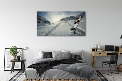 Canvas bild Styrelse i snöberg