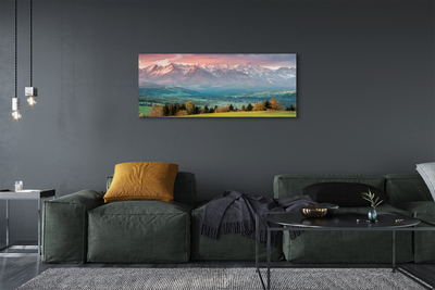 Fototryck canvas Fältets berg