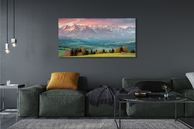 Fototryck canvas Fältets berg