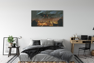 Fototryck canvas Nattstadsrökmonster