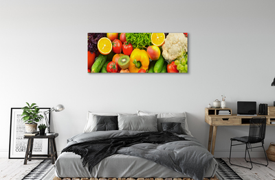 Canvas bild Blomkål kiwi gurka