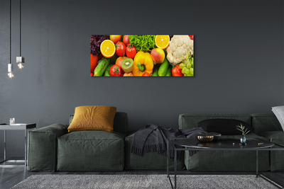 Canvas bild Blomkål kiwi gurka