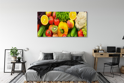 Canvas bild Blomkål kiwi gurka