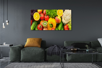 Canvas bild Blomkål kiwi gurka