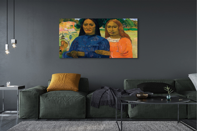 Canvastavla Två kvinnor - Paul Gauguin