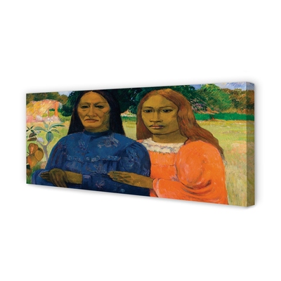 Canvastavla Två kvinnor - Paul Gauguin