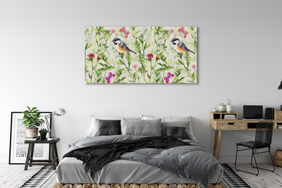 Bild på canvas Fågel i gräset