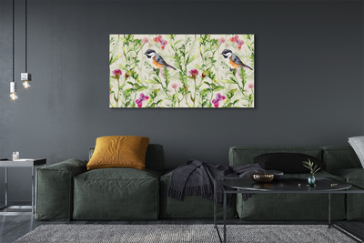 Bild på canvas Fågel i gräset