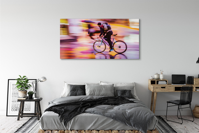 Bild på canvas Man lätt cykel