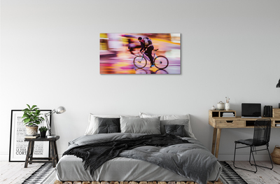 Bild på canvas Man lätt cykel