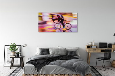 Bild på canvas Man lätt cykel