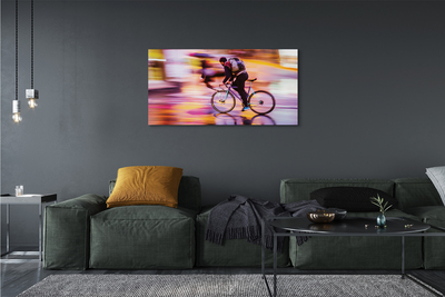 Bild på canvas Man lätt cykel