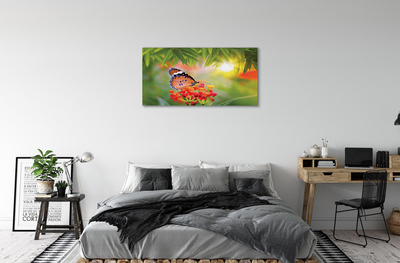 Fototryck canvas Färgglada fjärilsblommor