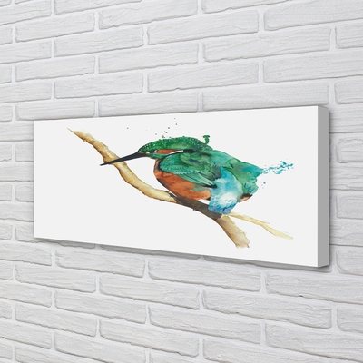 Fototryck canvas Färgglad målad papegoja