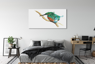 Fototryck canvas Färgglad målad papegoja