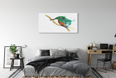 Fototryck canvas Färgglad målad papegoja