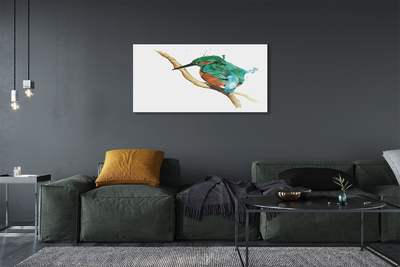 Fototryck canvas Färgglad målad papegoja