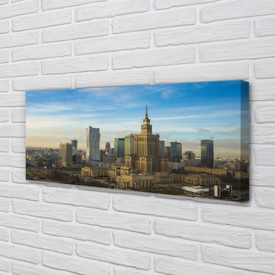 Canvas bild Warszawa Panorama av skyskrapor