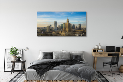 Canvas bild Warszawa Panorama av skyskrapor