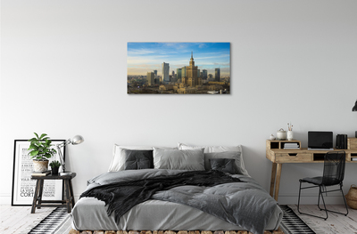 Canvas bild Warszawa Panorama av skyskrapor