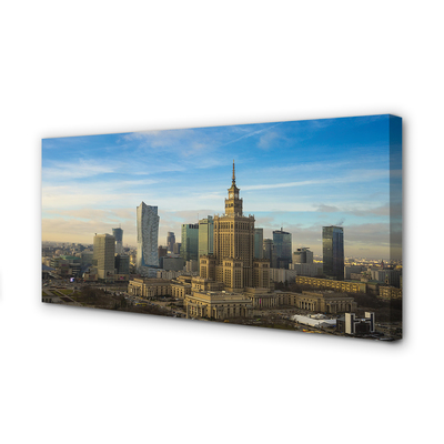 Canvas bild Warszawa Panorama av skyskrapor