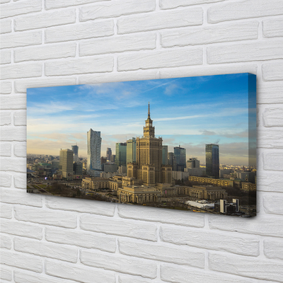 Canvas bild Warszawa Panorama av skyskrapor