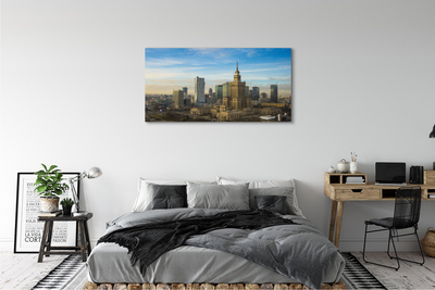 Canvas bild Warszawa Panorama av skyskrapor