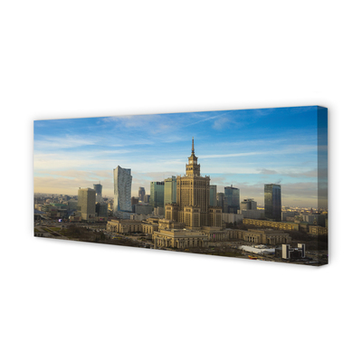 Canvas bild Warszawa Panorama av skyskrapor