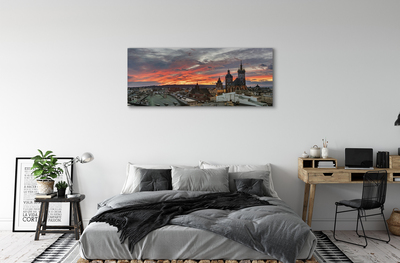 Canvas bild Krakow solnedgång panorama