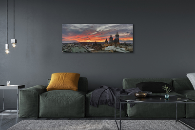 Canvas bild Krakow solnedgång panorama