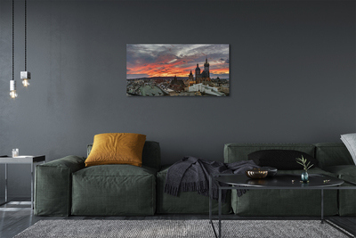 Canvas bild Krakow solnedgång panorama