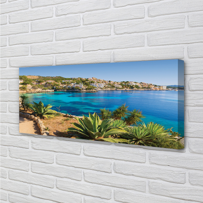 Foto på canvas Spanien kuststad havet