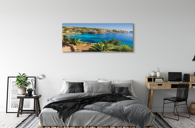 Foto på canvas Spanien kuststad havet