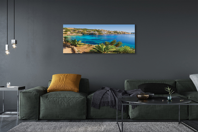 Foto på canvas Spanien kuststad havet