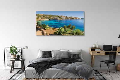 Foto på canvas Spanien kuststad havet