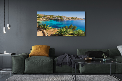 Foto på canvas Spanien kuststad havet