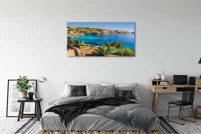 Foto på canvas Spanien kuststad havet